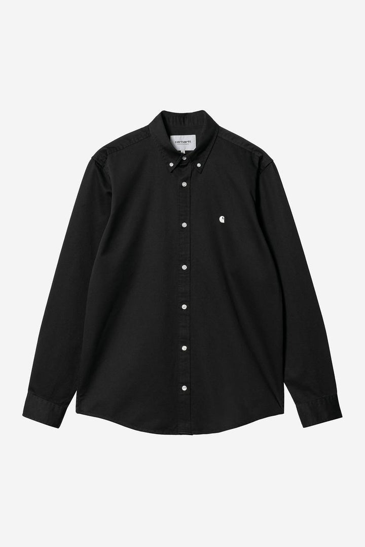 L/S Madison Shirt 100 % Cotton - Black / Wax