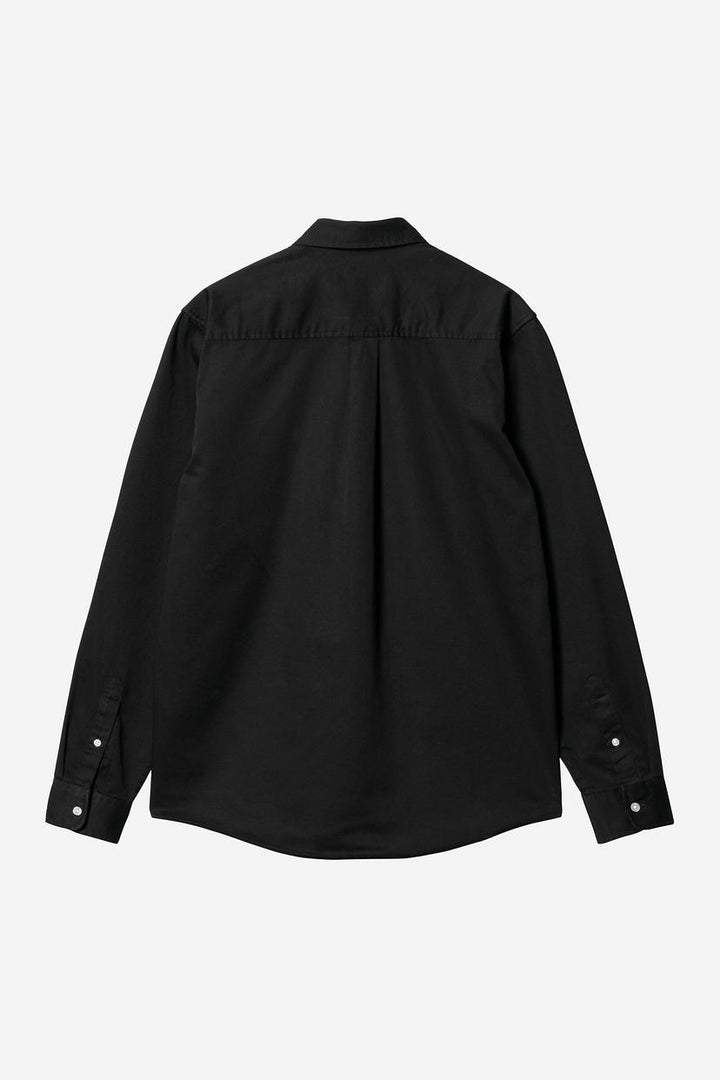 L/S Madison Shirt 100 % Cotton - Black / Wax