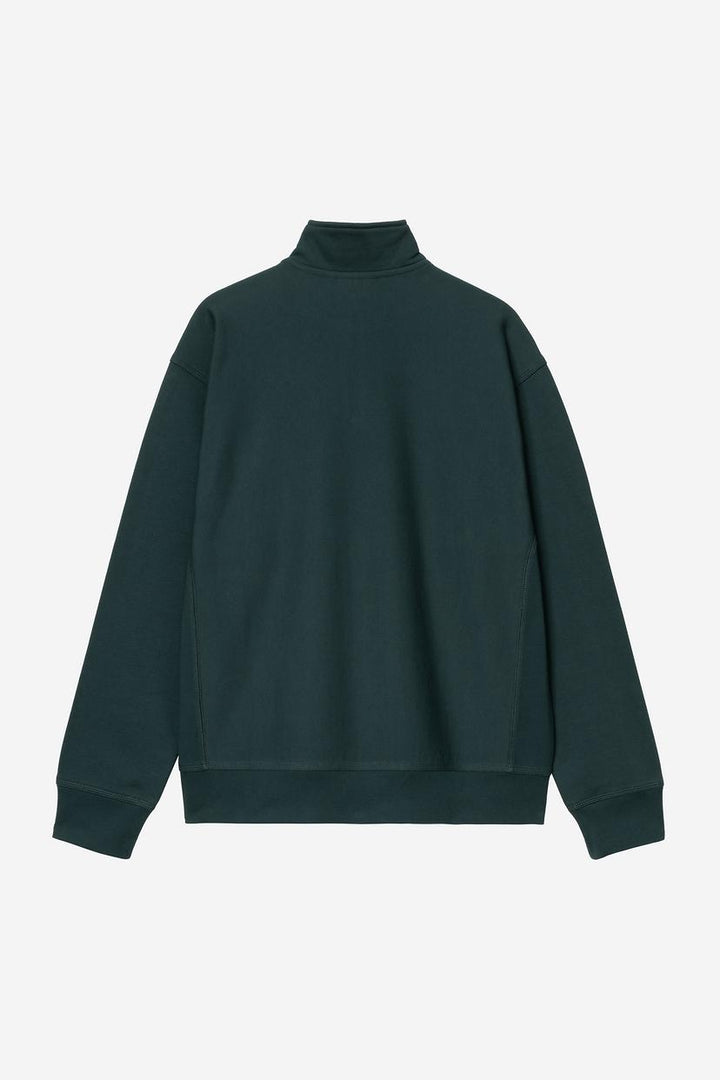 Half Zip American Script Sweat - Deep Lagoon