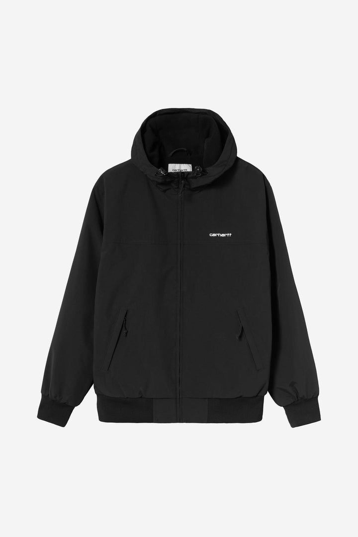 Hooded Sail Jacket Black / White