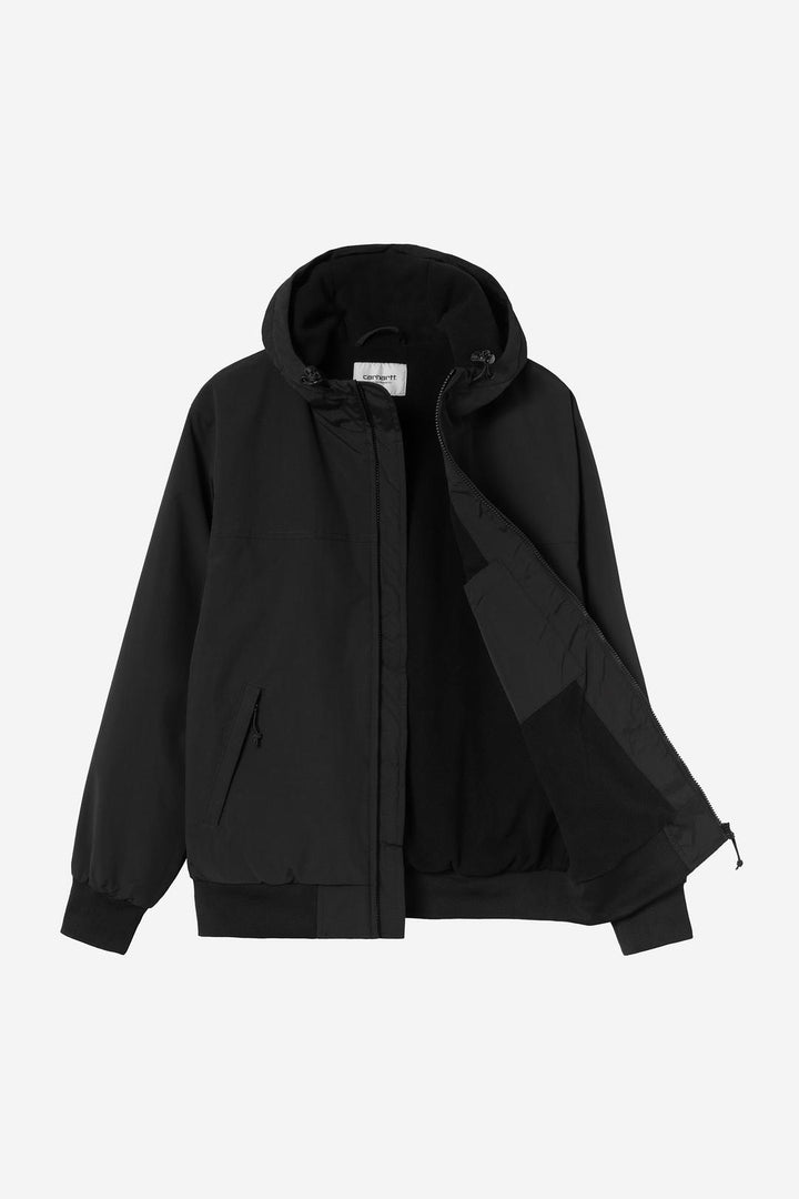 Hooded Sail Jacket Black / White