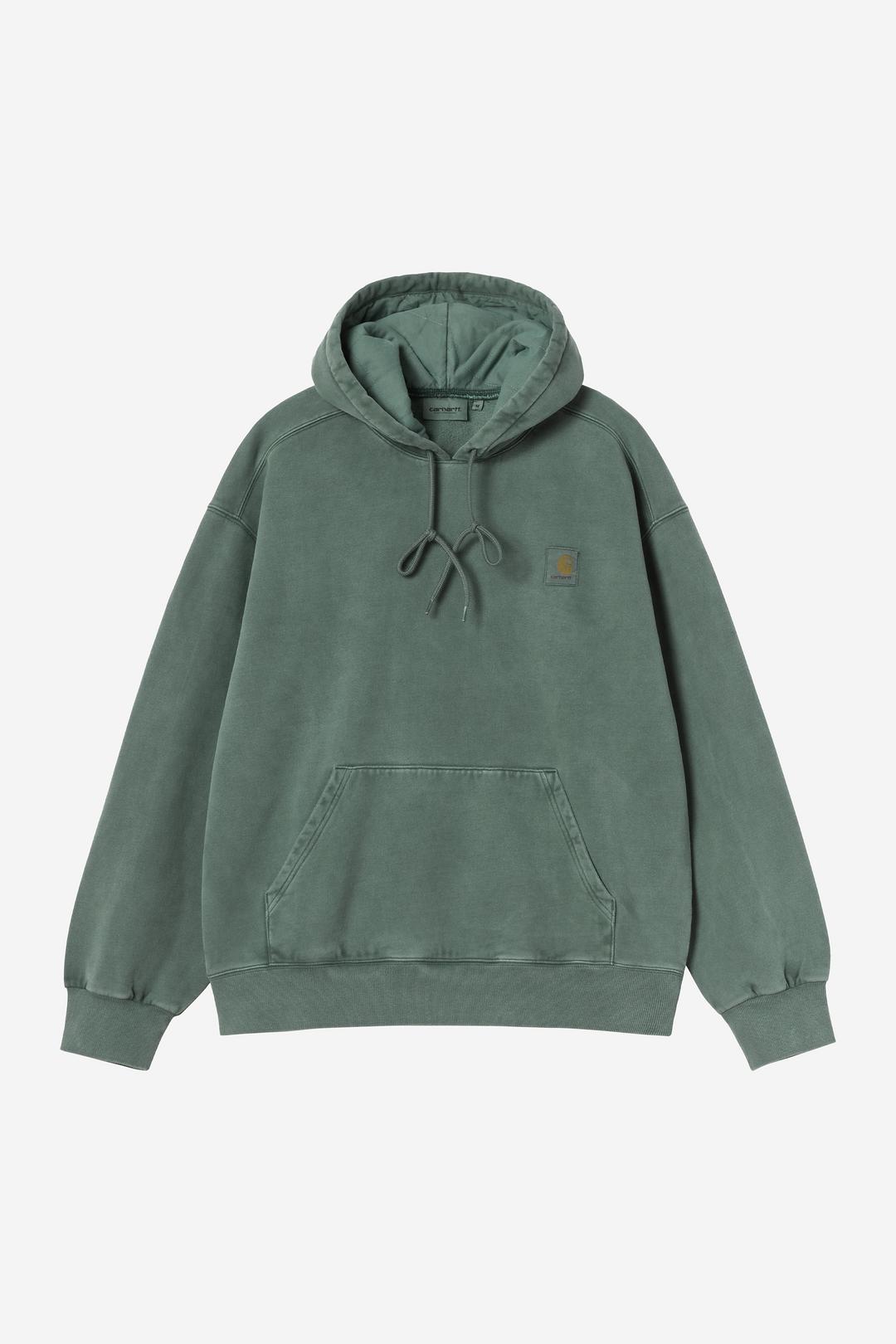 Hooded Vista Sweat Dark Scarab garment dyed