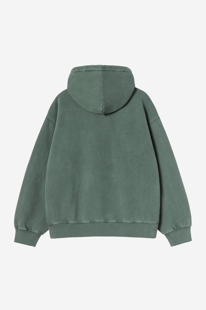 Hooded Vista Sweat Dark Scarab garment dyed