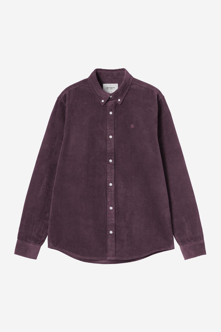 L/S Madison Cord Shirt Cozy Purple
