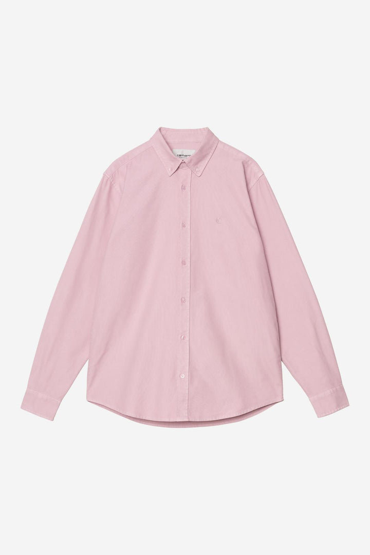 L/S Bolton Shirt Hortensia garment dyed
