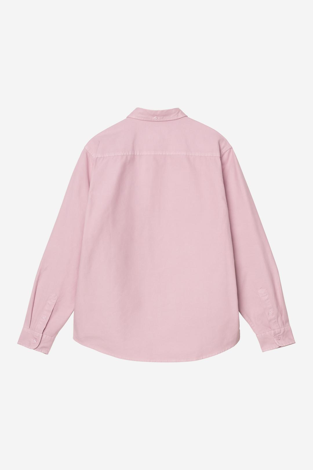 L/S Bolton Shirt Hortensia garment dyed