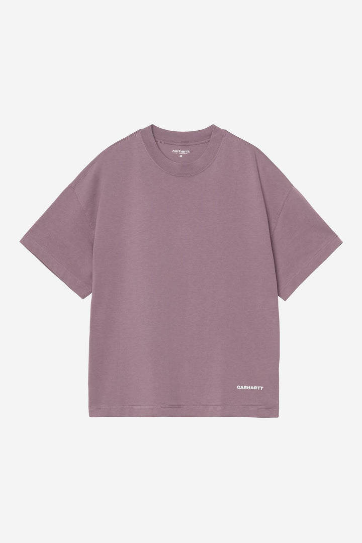 S/S Link Script T-Shirt Phlox / White