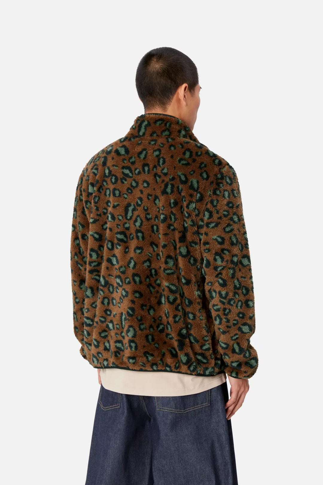 Jebson Sweat Jacket  Camo Leo, Tamarind / Black