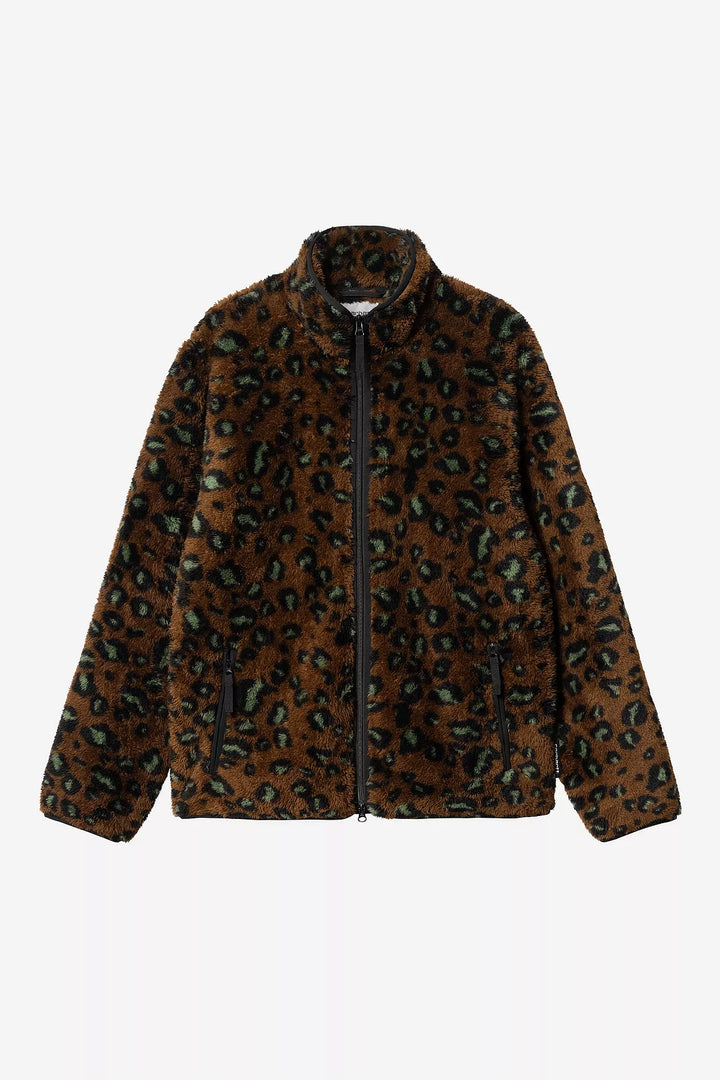 Jebson Sweat Jacket  Camo Leo, Tamarind / Black