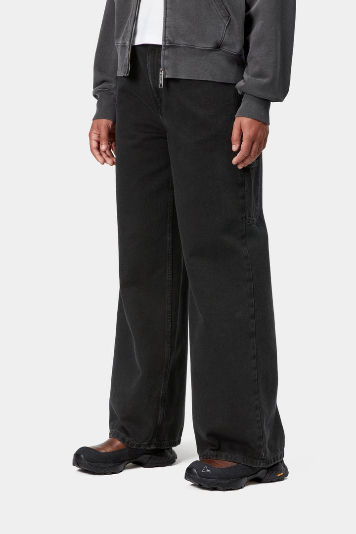W' Jens Pant Black stone washed