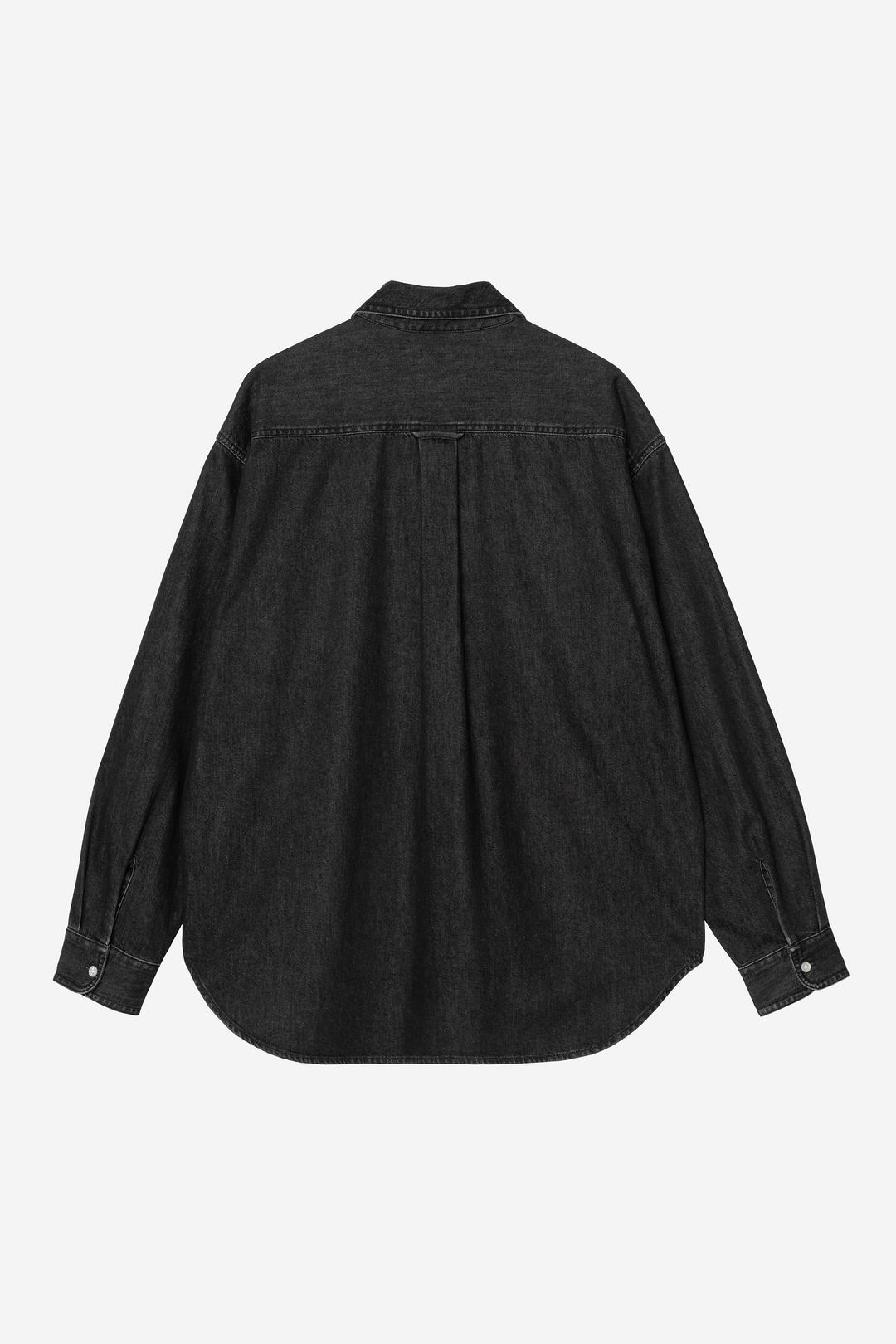 L/S Lucas Shirt Black stone washed