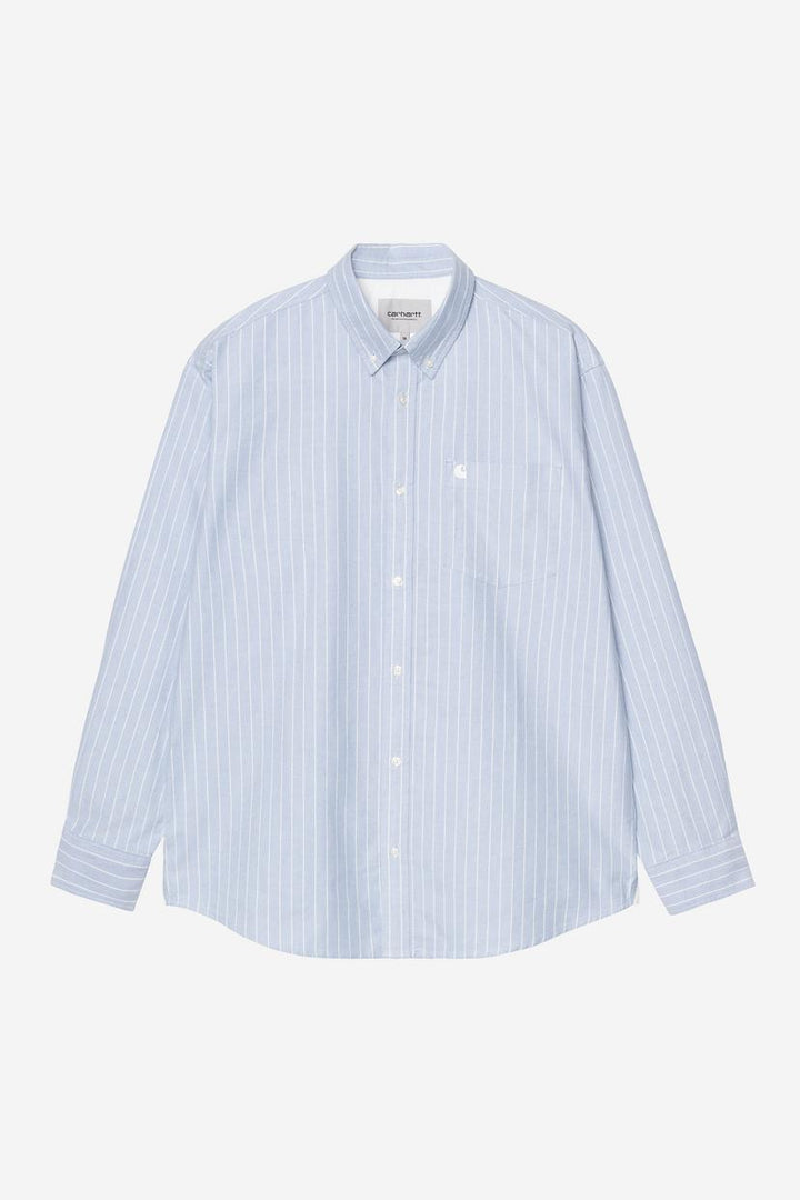 L/S Cassel Shirt Cassel Stripe - Bleach / Wh
