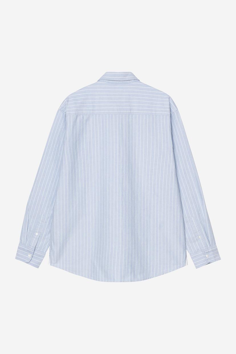 L/S Cassel Shirt Cassel Stripe - Bleach / Wh