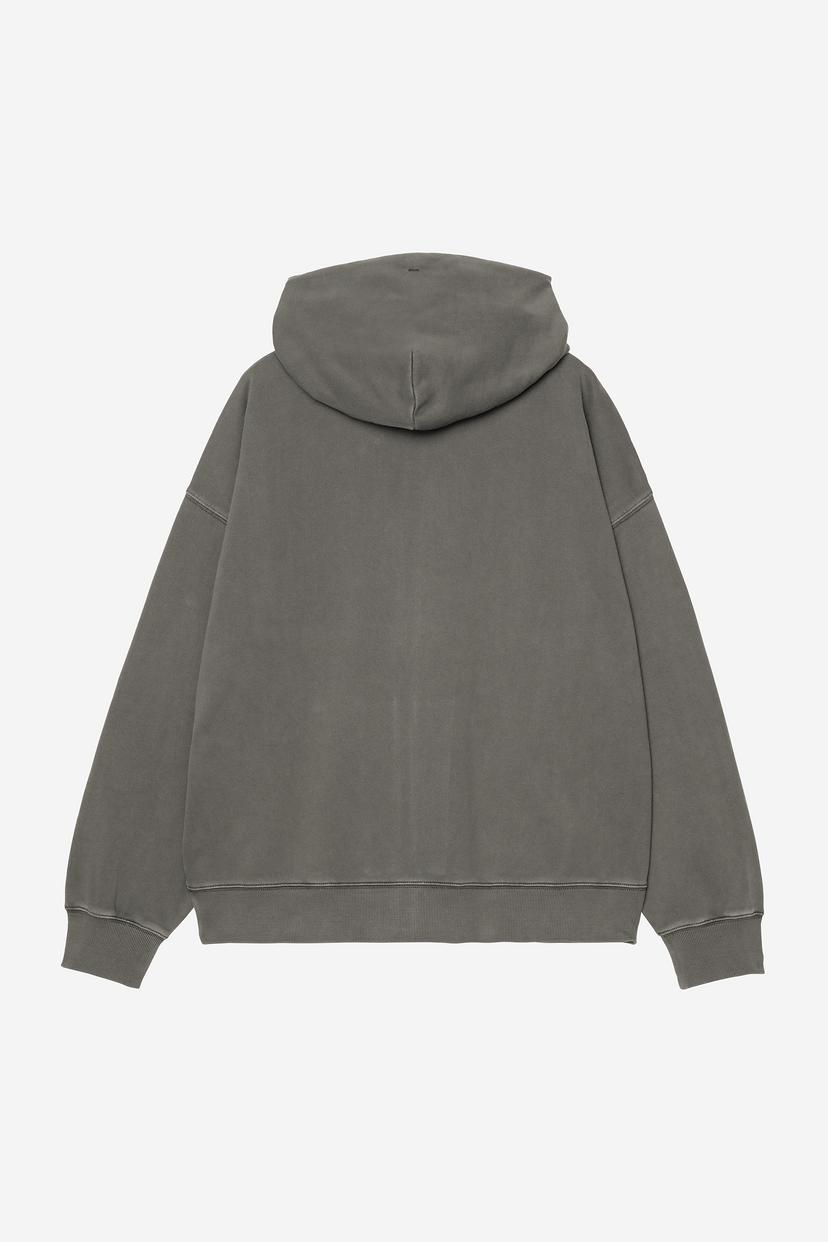 Hooded Benton Sweat Jacket - Graphite garment dyed