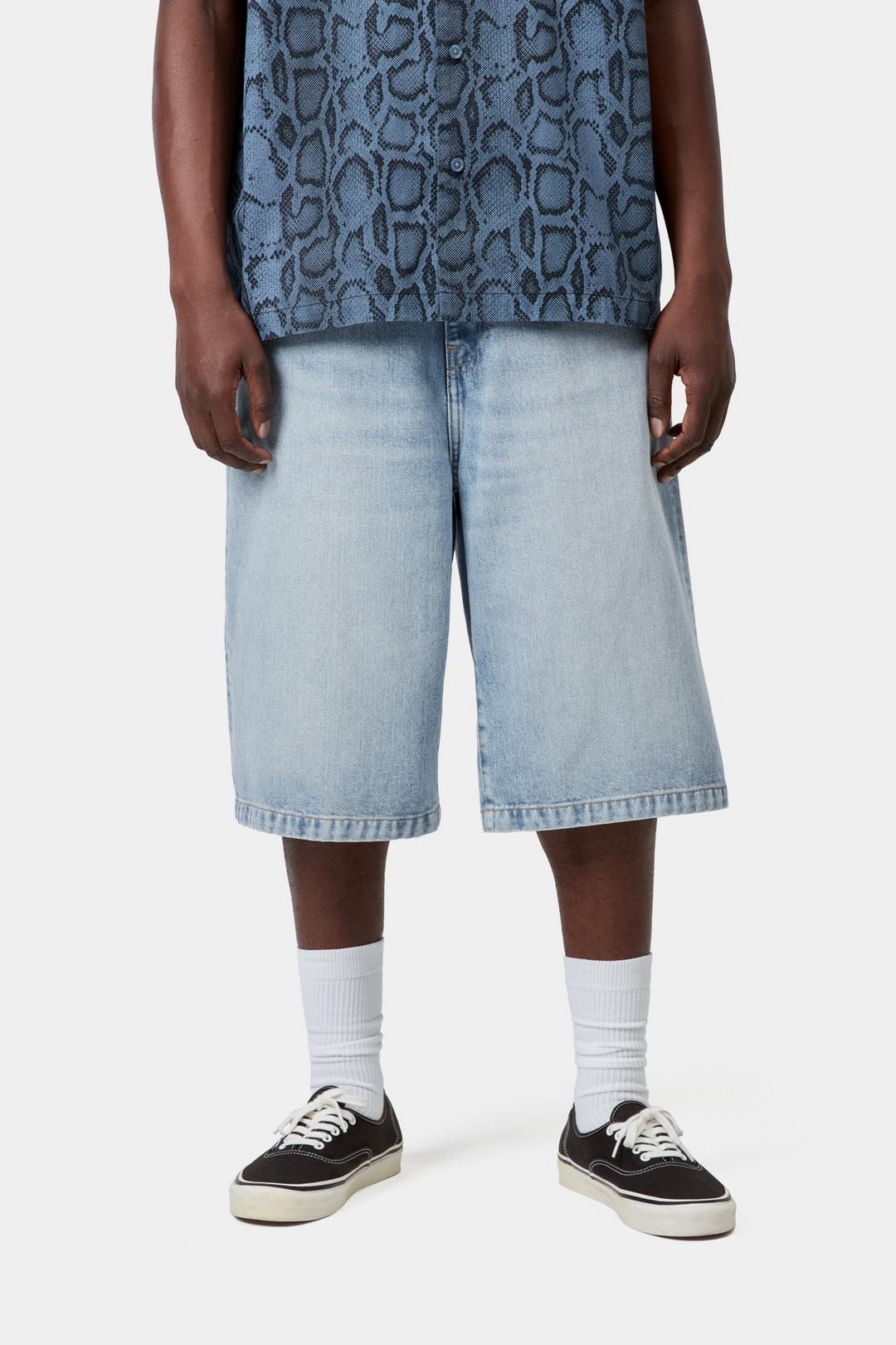 Langdon Short Blue heavy worn bleached no length