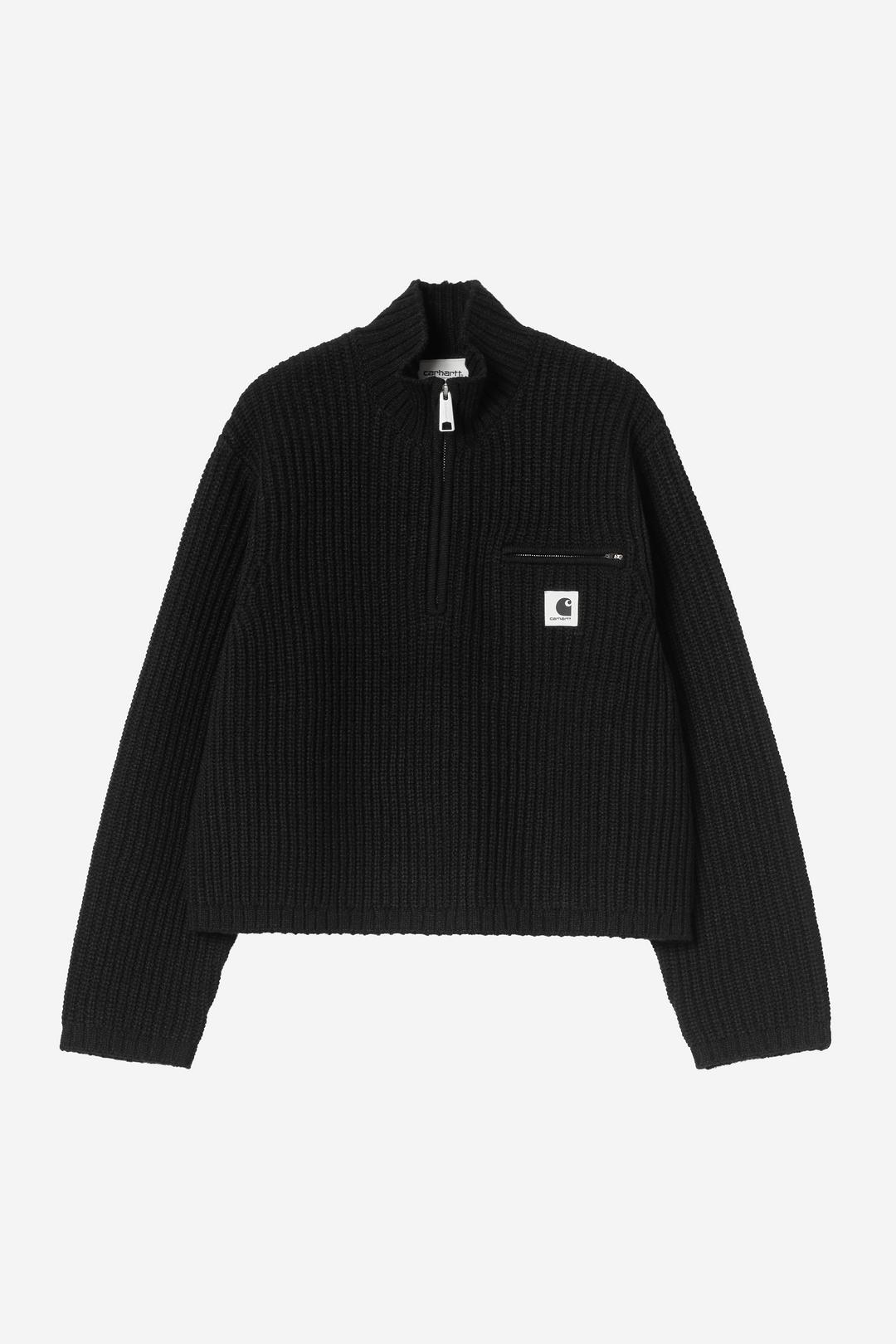 W' Detroit Half Zip Sweater Black