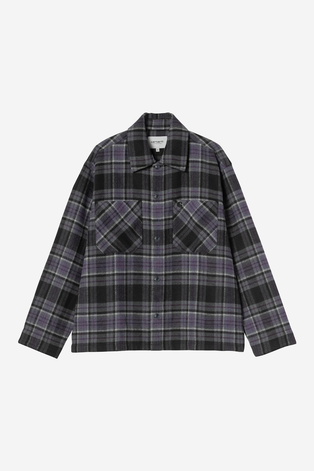 L/S Parson Shirt Parson Check, Shady Purple