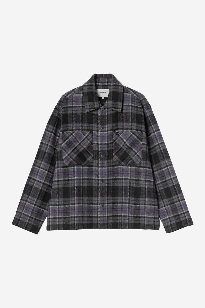 L/S Parson Shirt Parson Check, Shady Purple