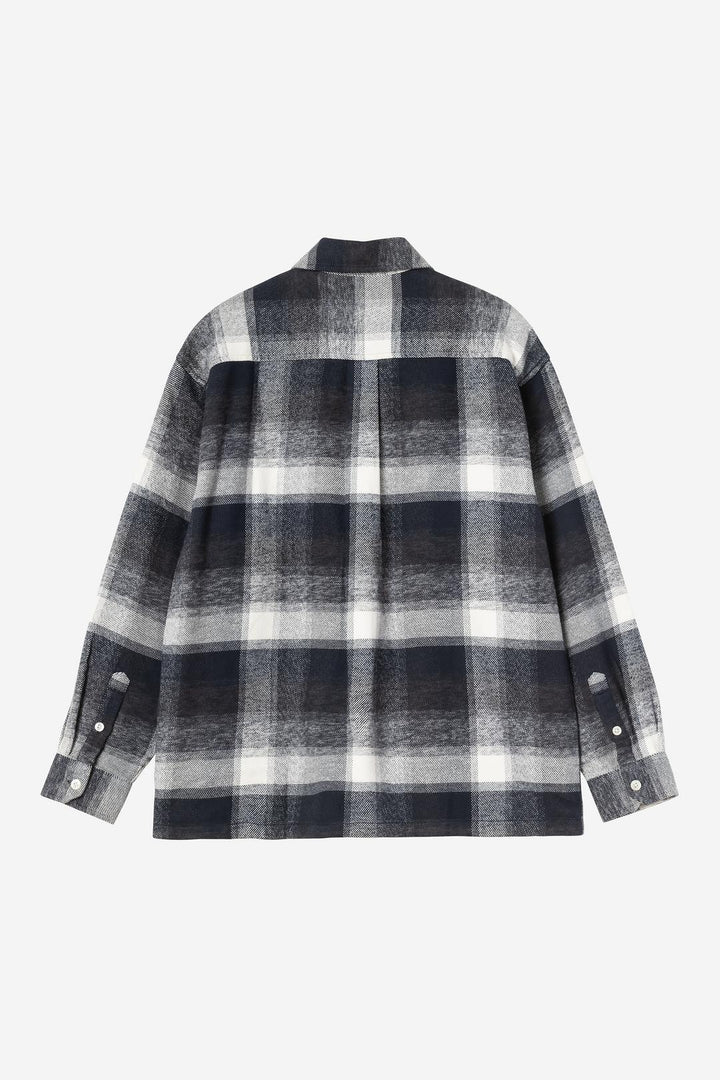 L/S Esterson Shirt Esterson Check, Dark Navy
