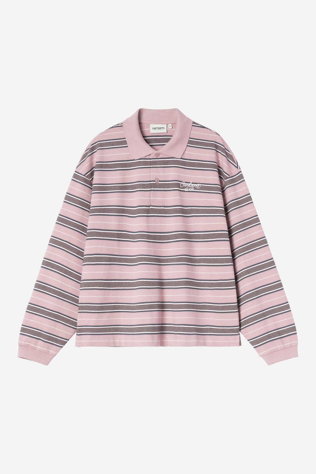 W' L/S Bronson Polo Bronson Stripe, Hortensia