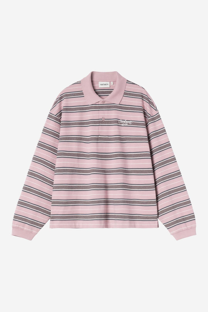 W' L/S Bronson Polo Bronson Stripe, Hortensia