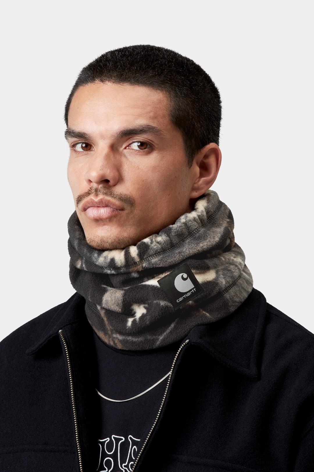 Blevin Neckwarmer Camo Feather Tree, Black ---  One Size Fits All