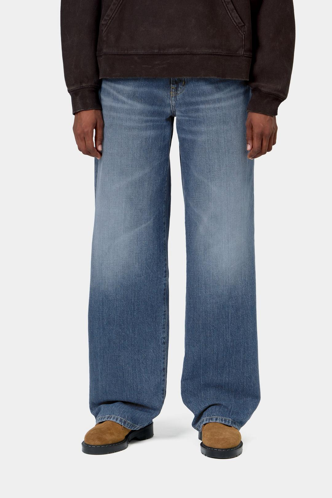 W' Lavine Pant Blue marble used wash