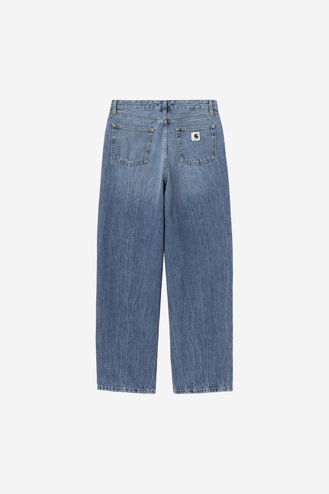 W' Lavine Pant Blue marble used wash