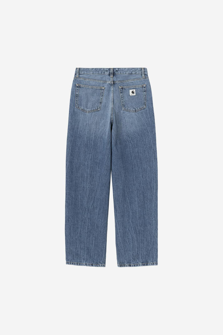 W' Lavine Pant Blue marble used wash