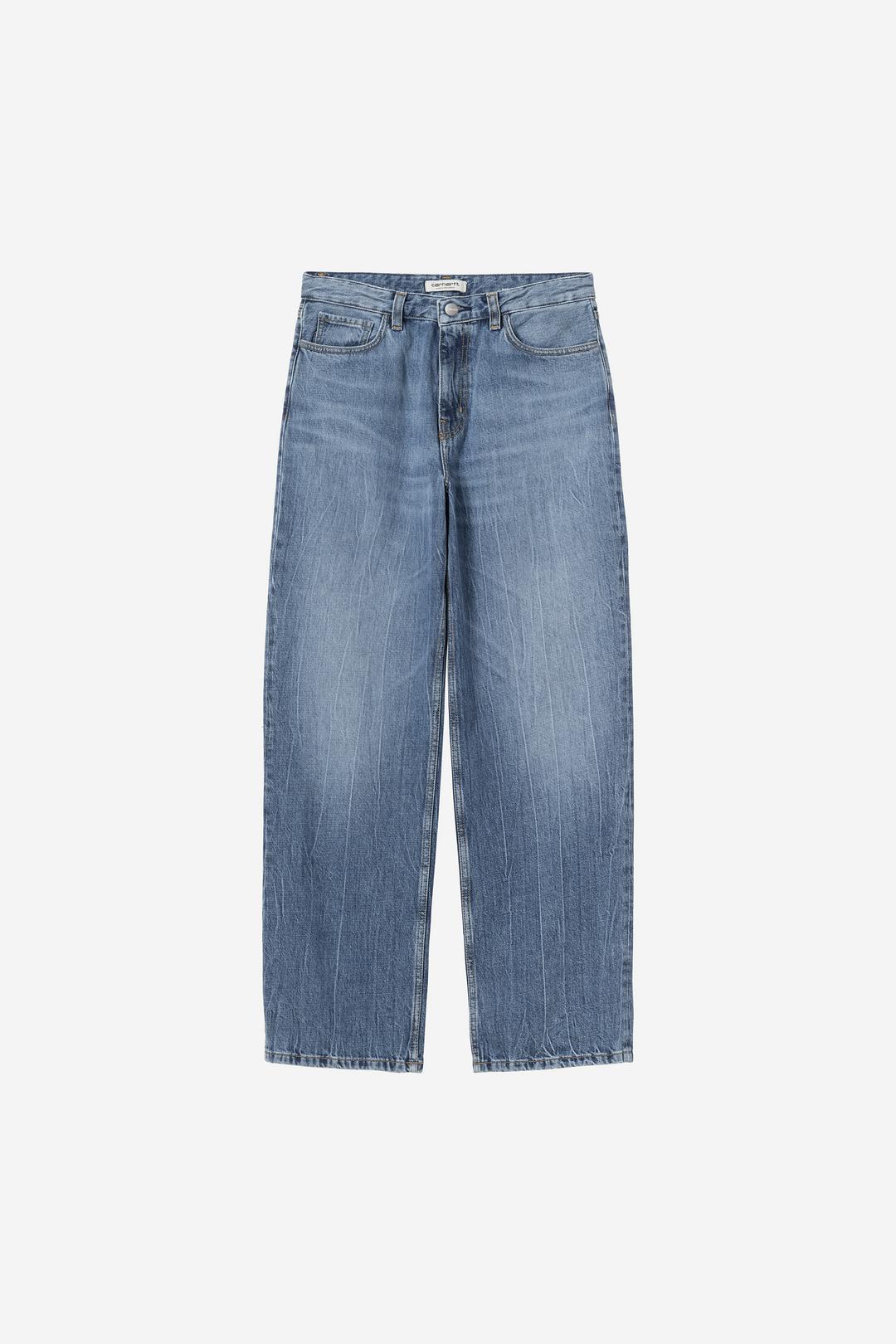 W' Lavine Pant Blue marble used wash