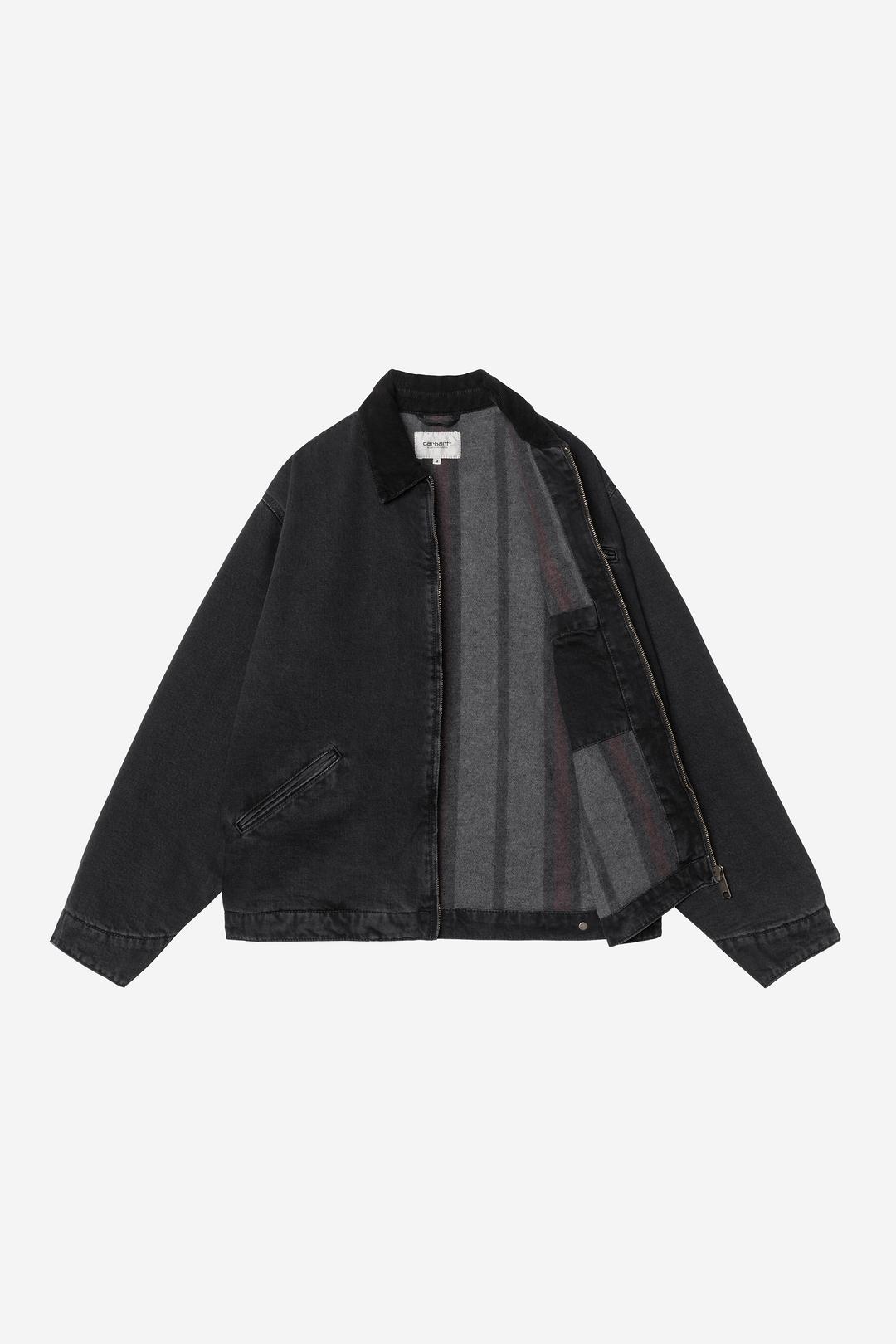 OG Detroit Jacket Black / Black, Stone washed