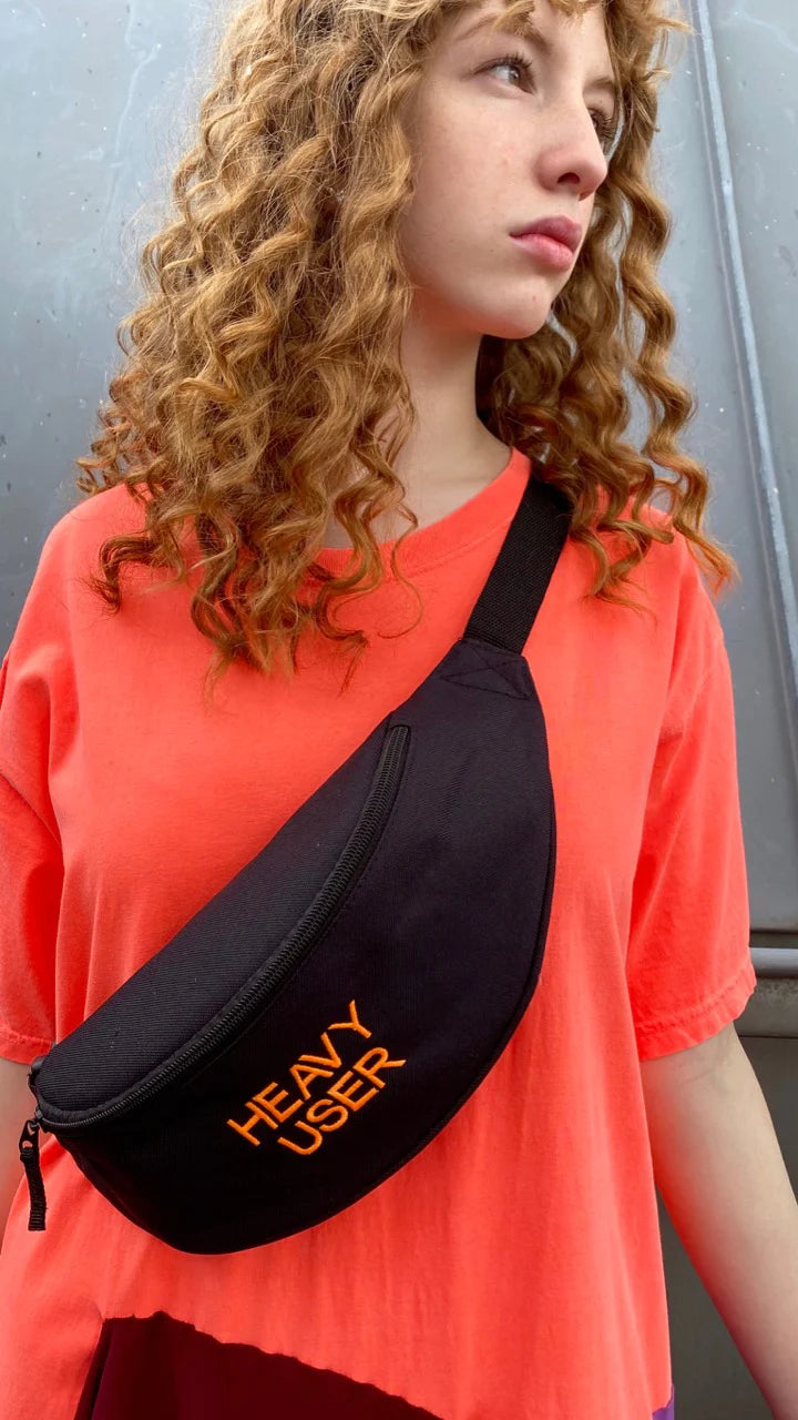 Bum Bag "Heavy User" - black/orange
