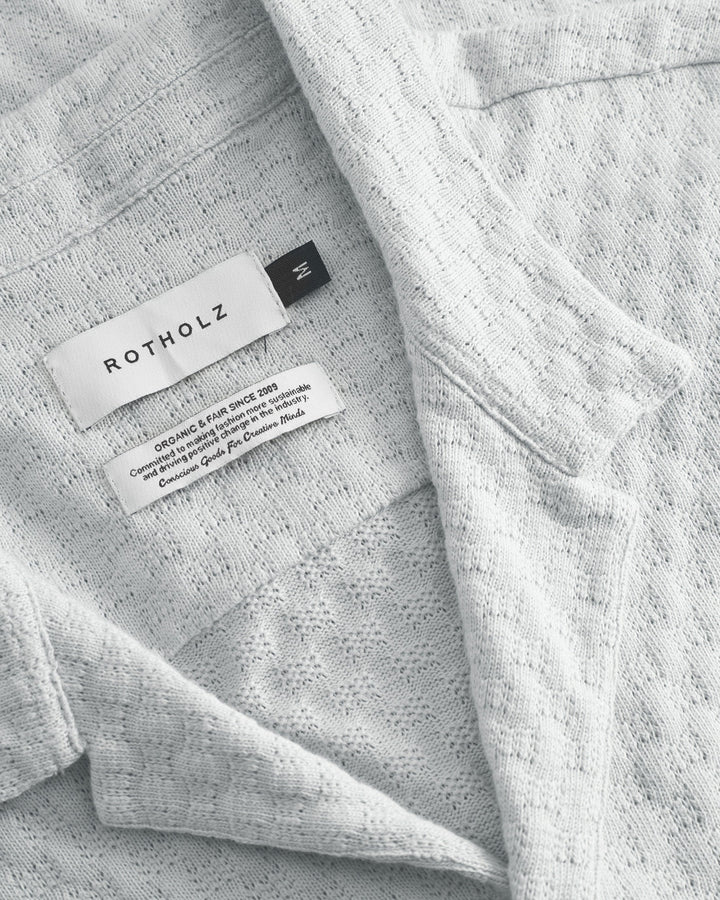 Knit Bowling Shirt - Moonlight Grey