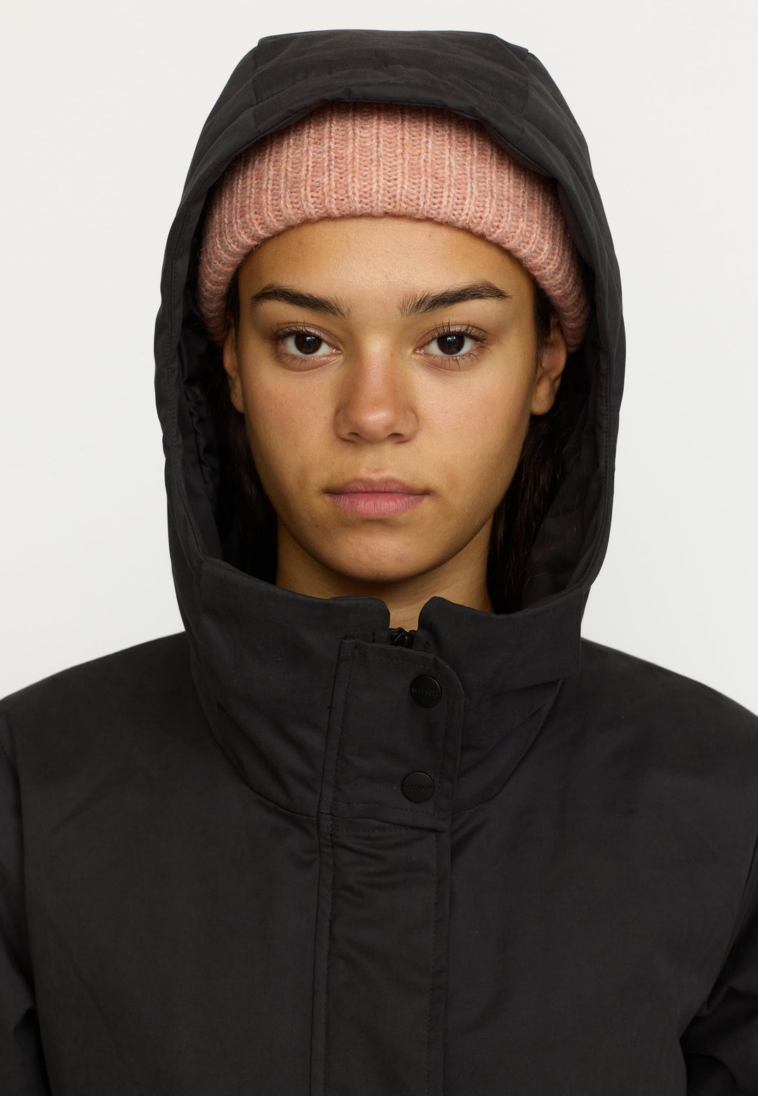 Long Hooded Parka - black