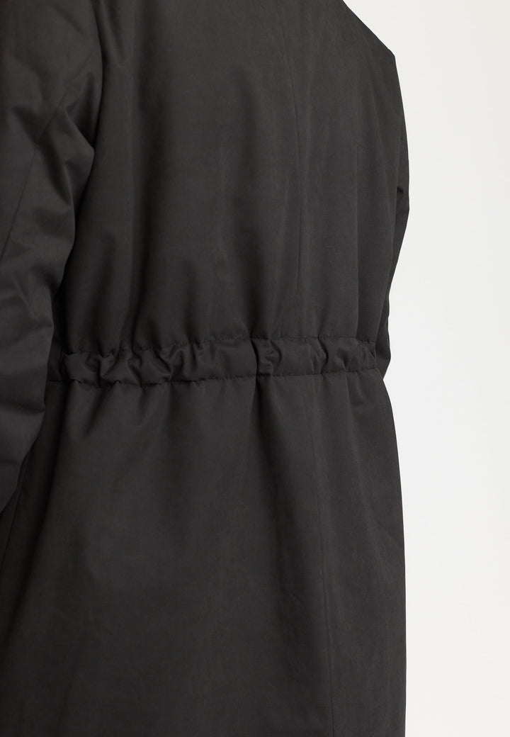 Long Hooded Parka - black