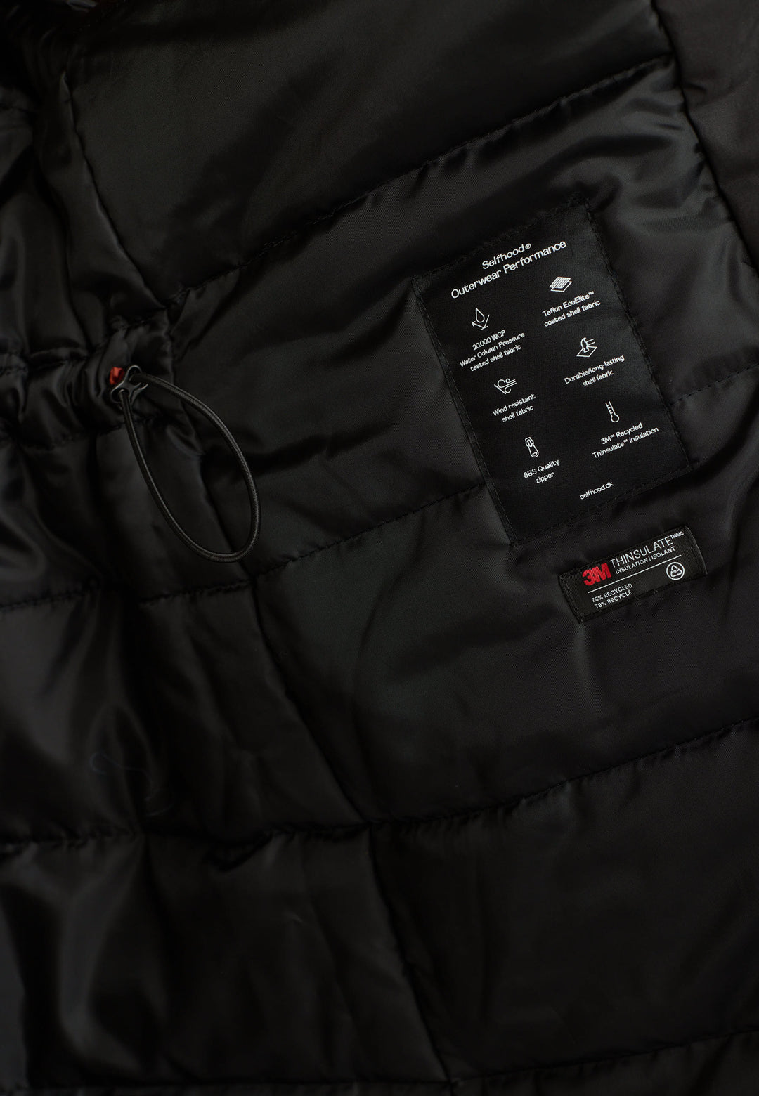 Long Hooded Parka - black