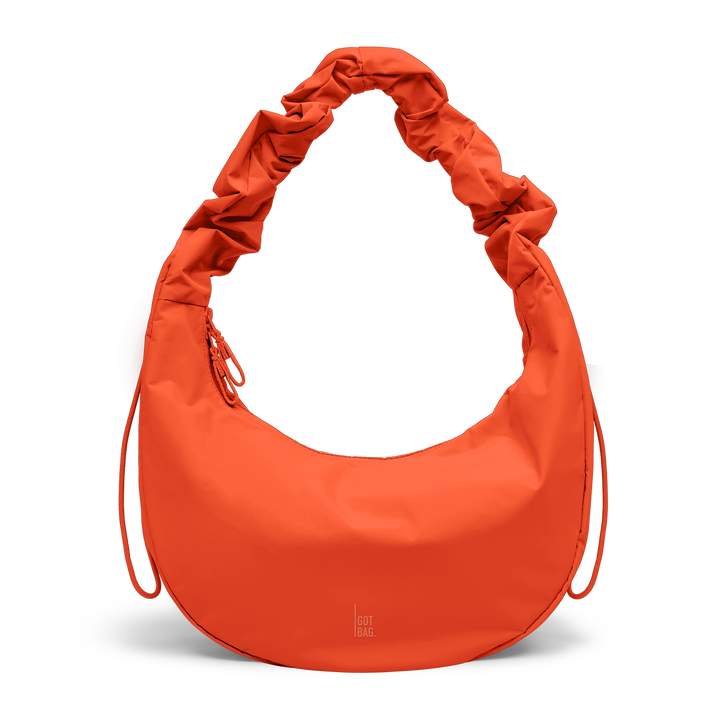 MOON BAG RUFFLE - hot coral