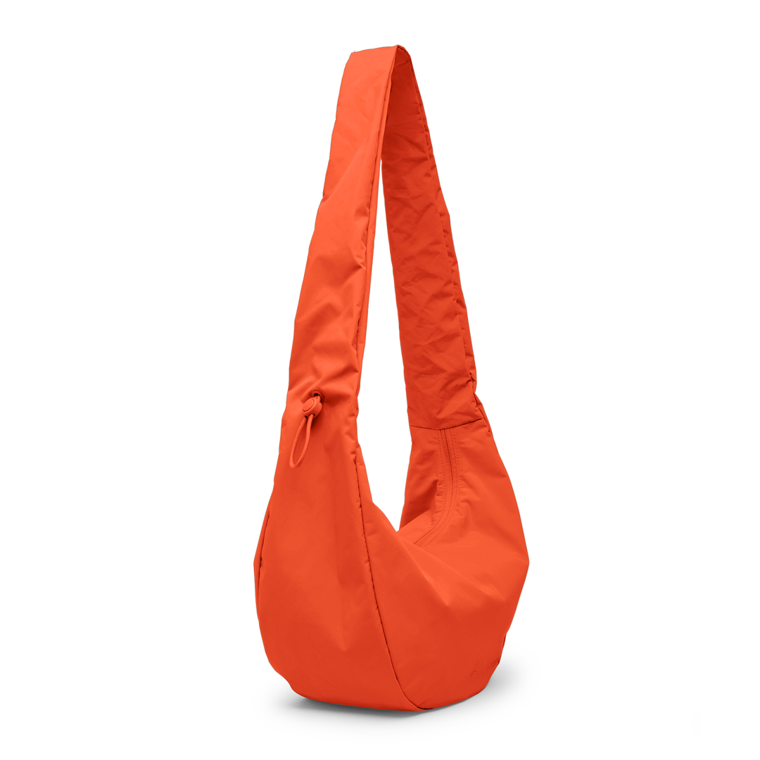 MOON BAG RUFFLE - hot coral