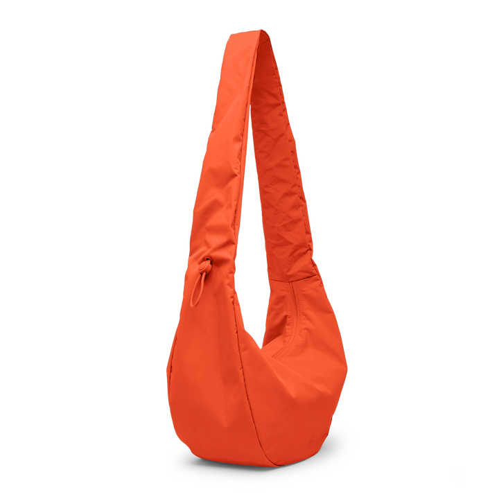 MOON BAG RUFFLE - hot coral