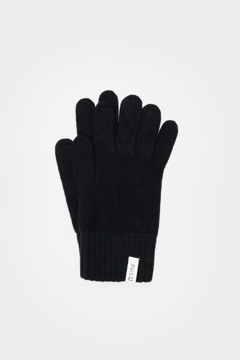 cashmere gloves - black