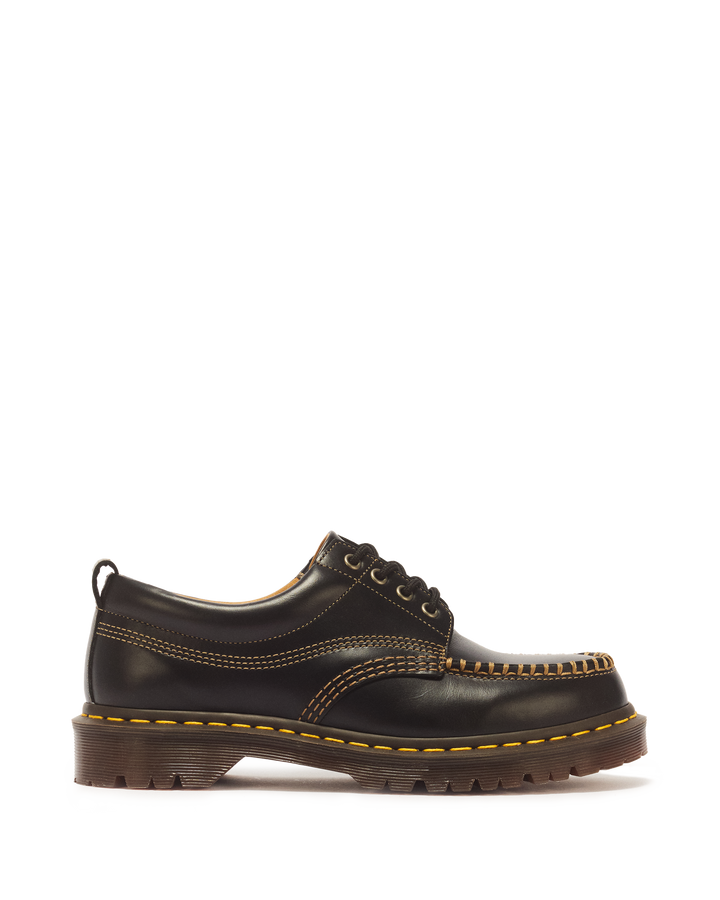 LOWELL BLACK LEATHER MOC TOE