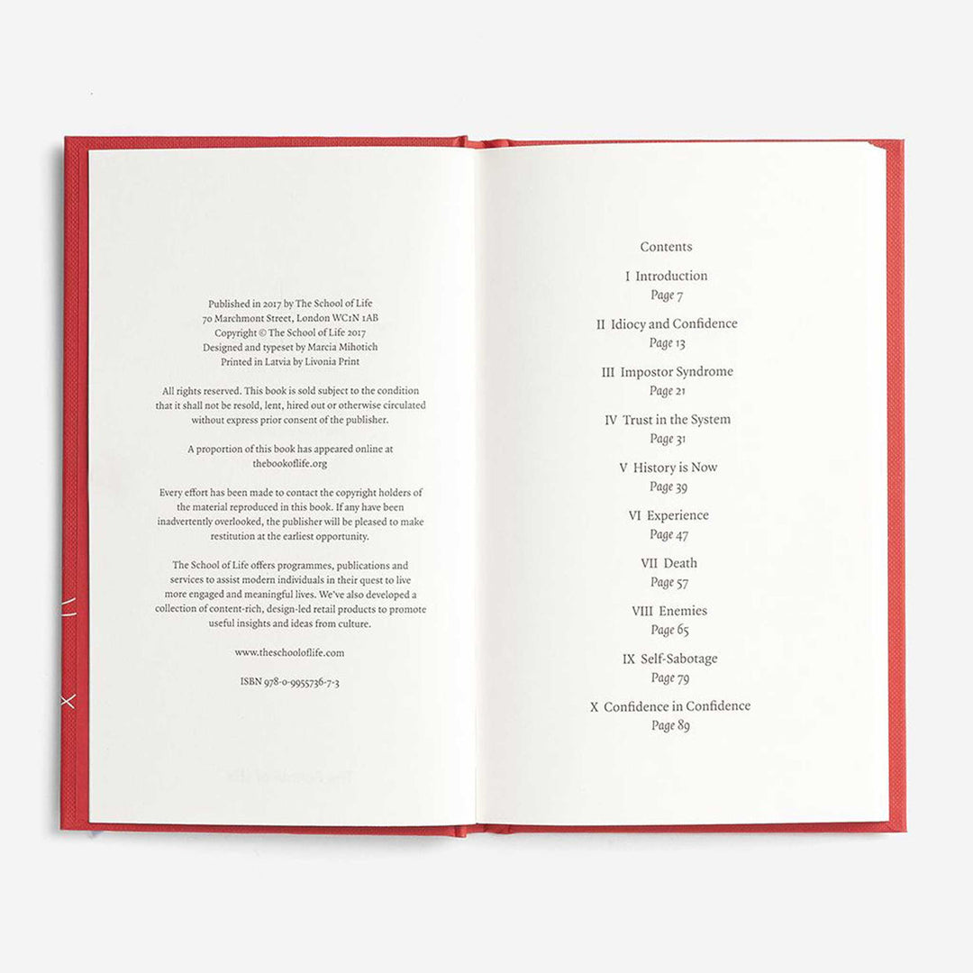 ON CONFIDENCE | MEDITATIONEN über die Fähigkeit des SELBSTGLAUBENS | BUCH | English Edition | The School of Life