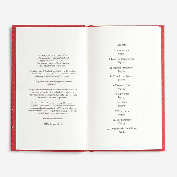 ON CONFIDENCE | MEDITATIONEN über die Fähigkeit des SELBSTGLAUBENS | BUCH | English Edition | The School of Life