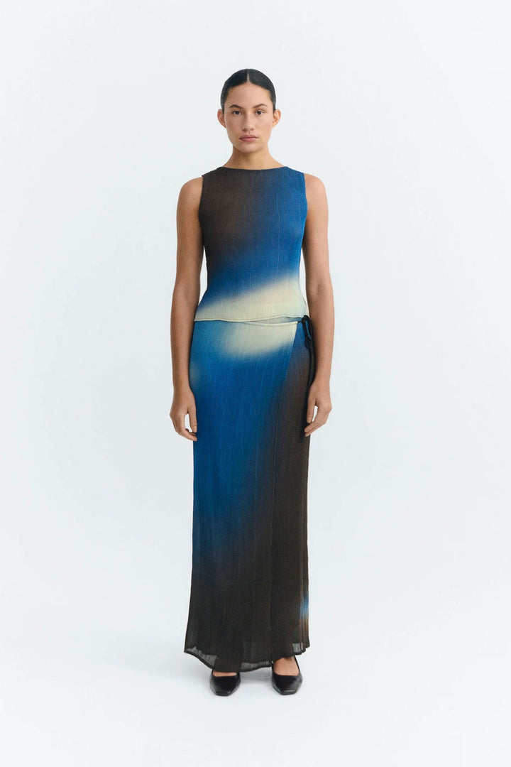 GLASS PLEATED PAULINE SKIRT