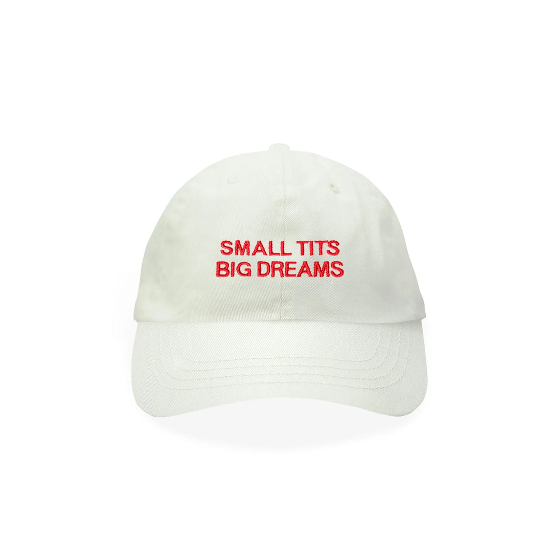 Cap "small tits big dreams" - white