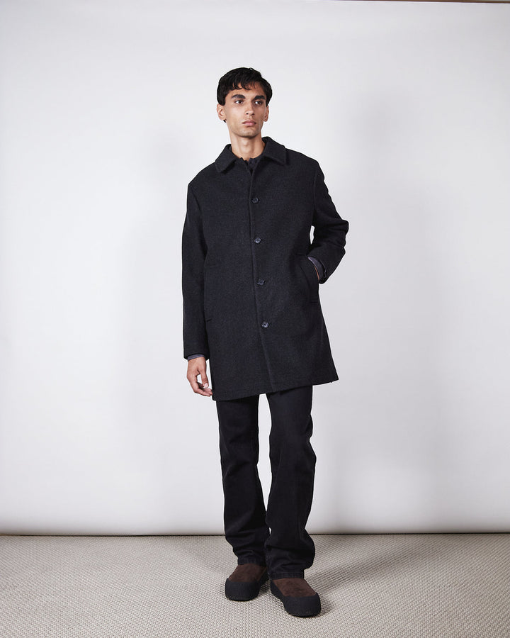 T-Coat Wool - Black Melange