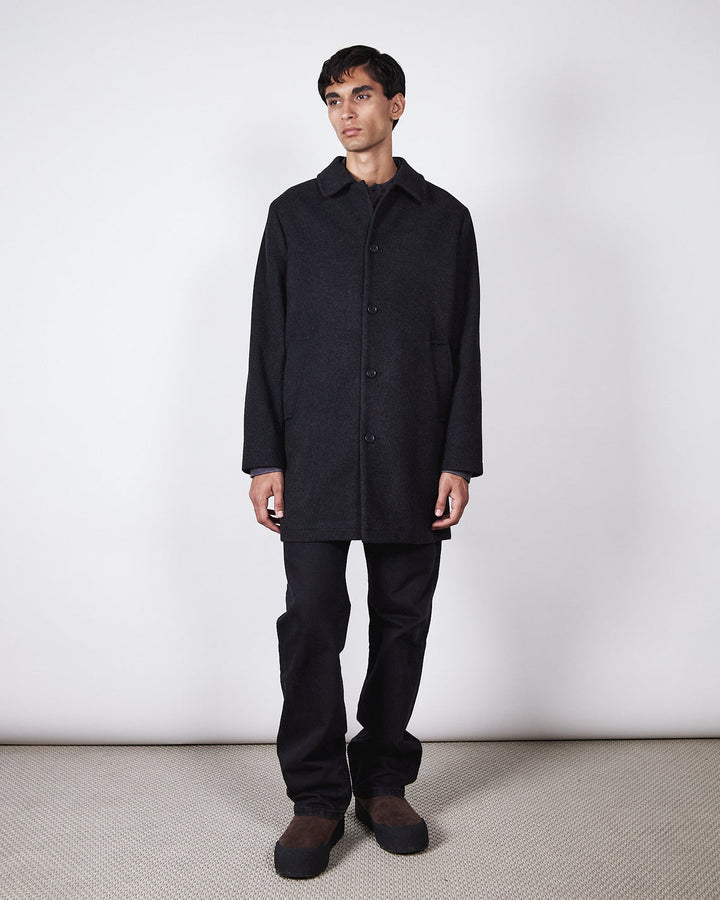 T-Coat Wool - Black Melange
