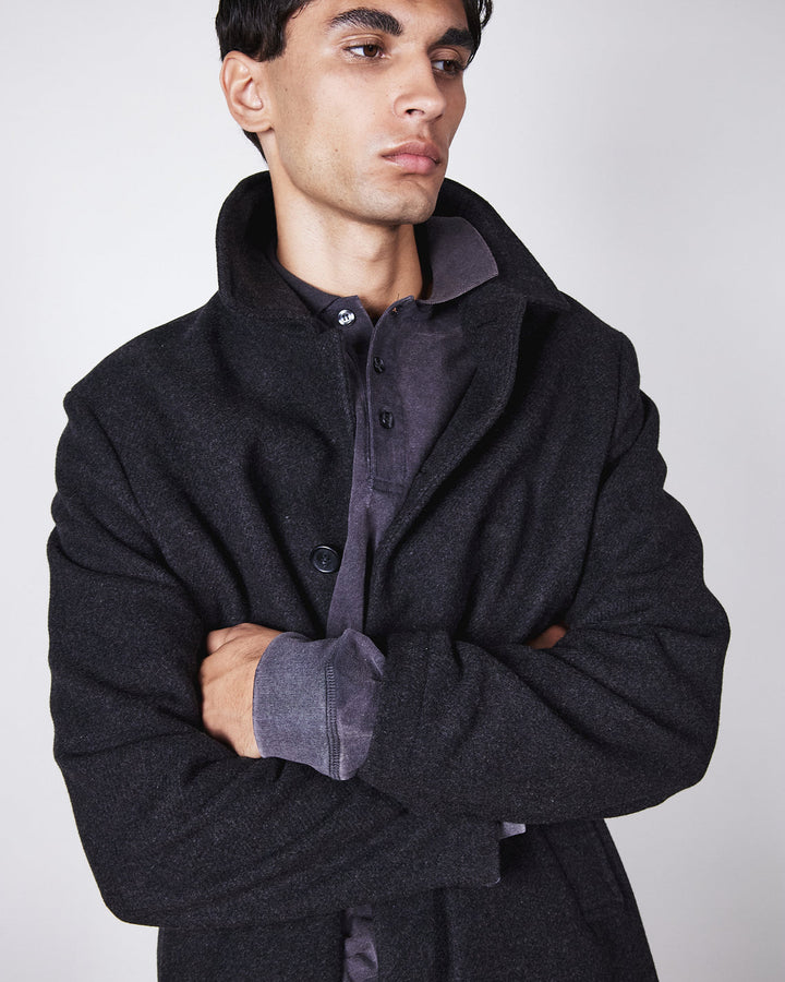 T-Coat Wool - Black Melange