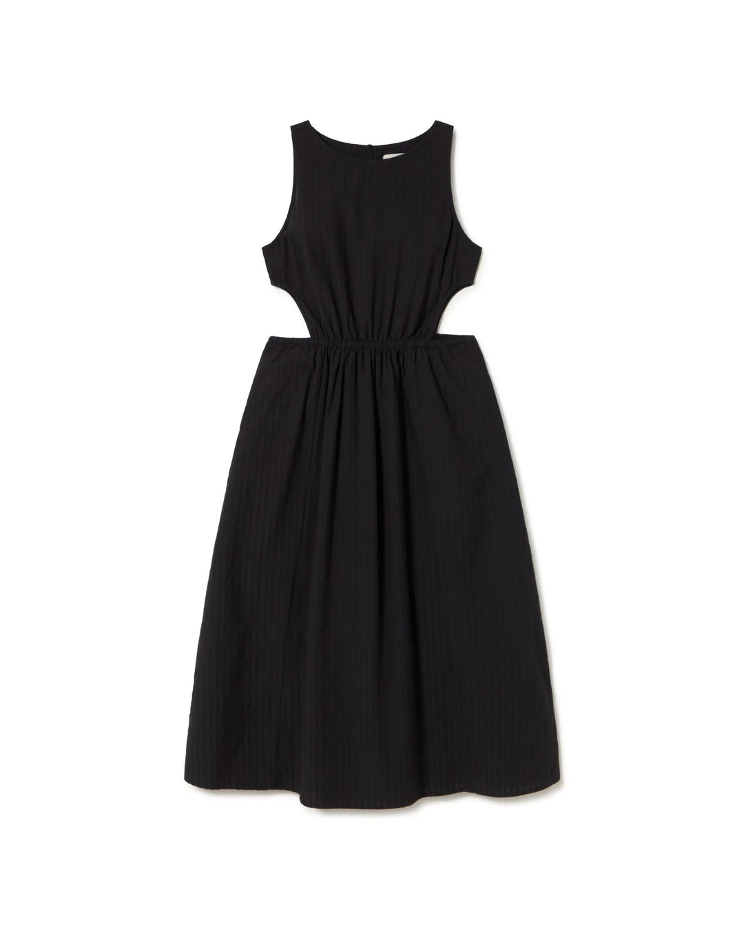 BLACK SEERSUCKER KIN DRESS