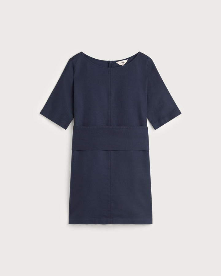 HEMP KIERAN DRESS - NAVY